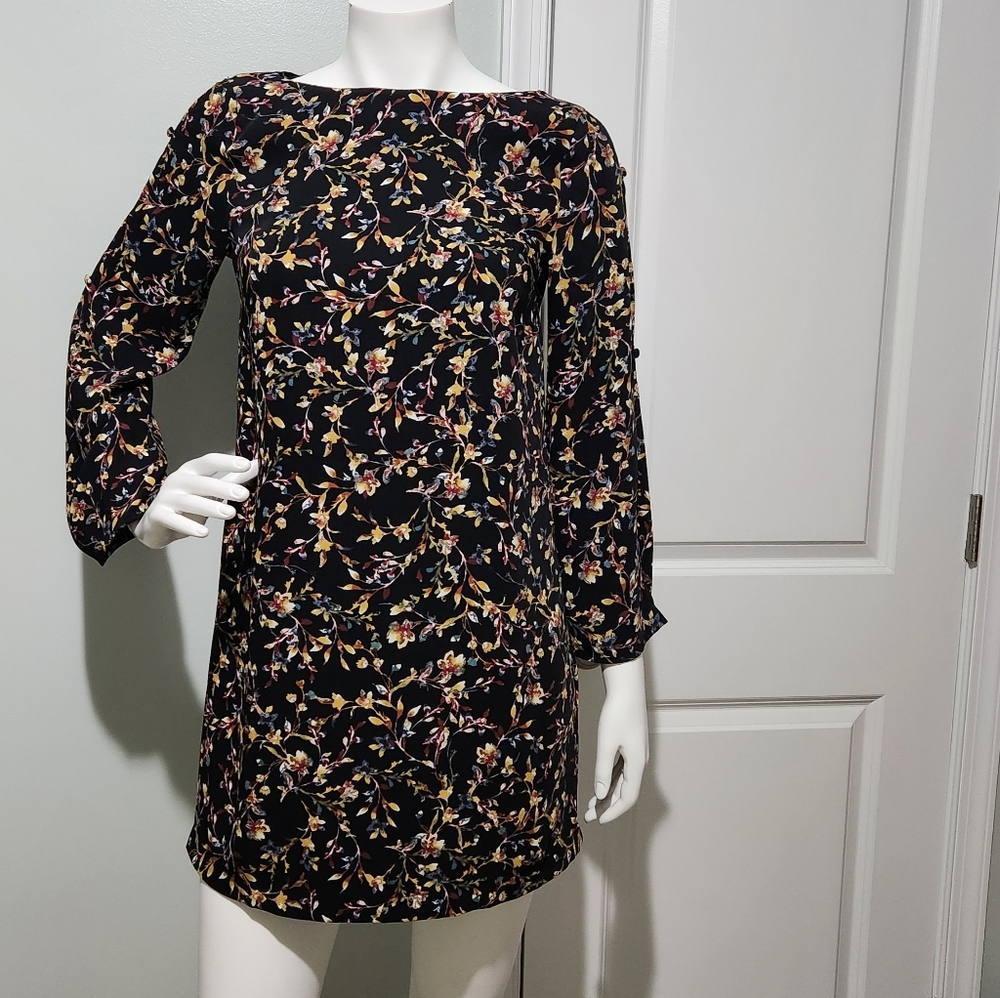 Tahari Floral Black Dress
